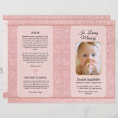 Programme Funéraire Modèle Pour Enfants (Devant / Derrière)