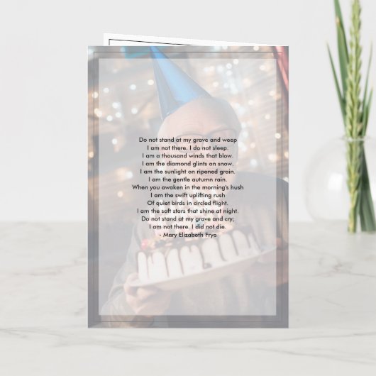 Programme Funéraire Moderne De 15 Photos Avec Bio  (Dos)