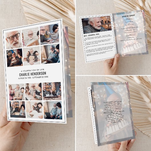 Programme Funéraire Moderne De 15 Photos Avec Bio 