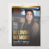 Programme funéraire moderne Gold et Black Bold Pho (Devant)