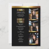 Programme funéraire moderne Gold et Black Bold Pho (Dos)