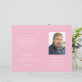 Programme funéraire moderne rose simple (Debout devant)