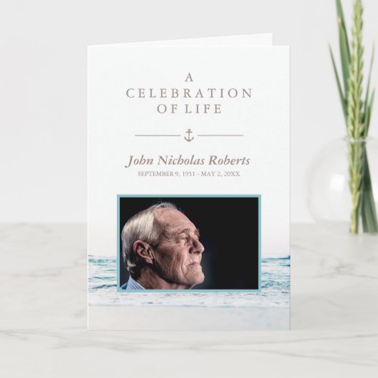 Programme funéraire nautique Ocean Waves (Devant)