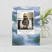 Programme funéraire nuageux de l'aquarelle naturel (Debout devant)