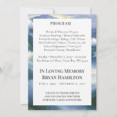 Programme funéraire nuageux de l'aquarelle naturel (Dos)