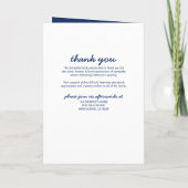 Programme funéraire| Ordre de service Blue Gold (Dos)