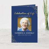 Programme funéraire| Ordre de service Blue Gold (Devant)