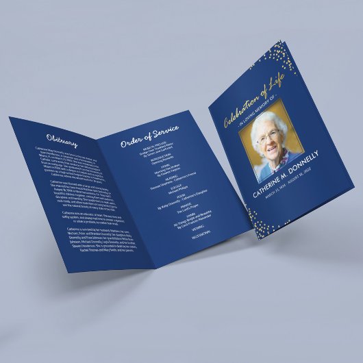 Programme funéraire| Ordre de service Blue Gold