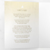 Programme funéraire ordre de service crème rose (Intérieur en premier)