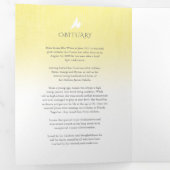 Programme funéraire ordre de service rose jaune (Intérieur en premier)