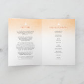 Programme funéraire ordre de service rose orange (Intérieur)