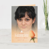 Programme funéraire ordre de service rose orange (Devant)