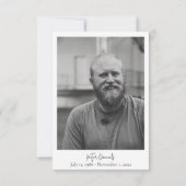 Programme funéraire personnalisé moderne en noir e (Dos)