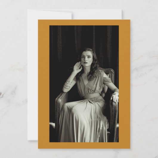 Programme funéraire photo Art déco vintage (Dos)