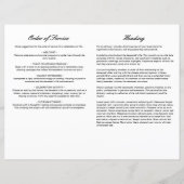 Programme Funéraire Photo Budget En Mémoire Affect (Dos)