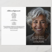 Programme Funéraire Photo Budget En Mémoire Affect (Devant)