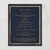 Programme funéraire photo de papillons en or noir (Dos)