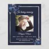 Programme funéraire photo en argent de la marine b (Devant)