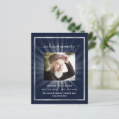 Programme funéraire photo étoile bleue (Debout devant)