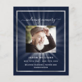 Programme funéraire photo étoile bleue (Devant)