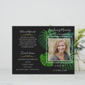 Programme funéraire photo Feuille tropical (Debout devant)