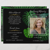 Programme funéraire photo Feuille tropical (Devant / Derrière)