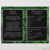 Programme funéraire photo Feuille tropical (Dos)