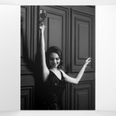 Programme funéraire photos instantanées simples (Intérieur au milieu)