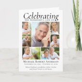 Programme funéraire plié | Collage photo moderne (Devant)