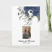 Programme funéraire Rose bleu (Devant)