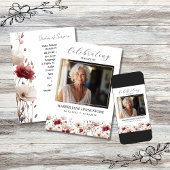 Programme funéraire rose et blanc de Poppy