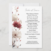 Programme funéraire rose et blanc de Poppy (Dos)