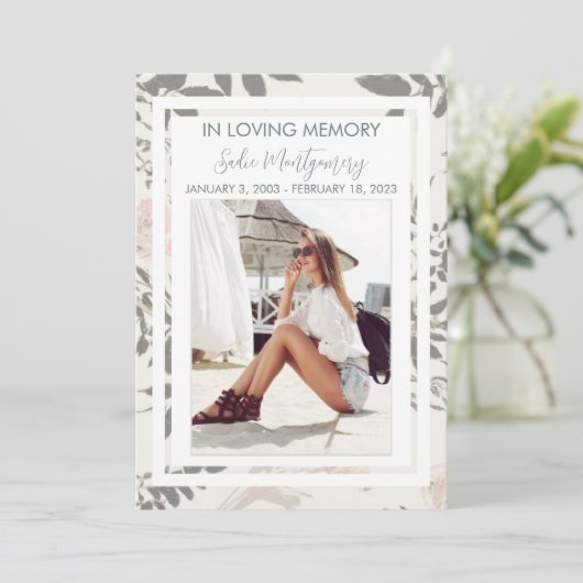 Programme funéraire rose et sage doux (Debout devant)