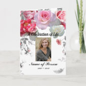 Programme funéraire Rose rose Grey (Devant)