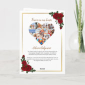 Programme Funéraire - Roses Rouges Et Frontière Do (Dos)