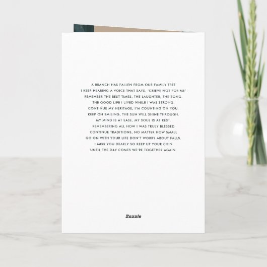 Programme funéraire simple et élégant (Dos)