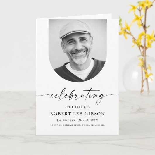 Programme funéraire simple sur ordre commémoratif (Fleur jaune)