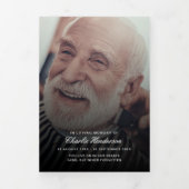 Programme funéraire triplé de 8 photos de script m (Page de couverture)