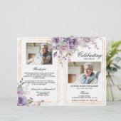 Programme funéraire violet et blanc | Ordre de ser (Debout devant)