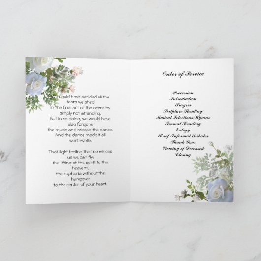 Programme funéraire White Roses (Intérieur)