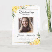 Programme Funeral Order of Service Greenery Memorial Program (Devant)