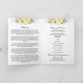 Programme Funeral Order of Service Greenery Memorial Program (Intérieur)