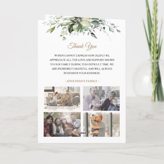 Programme Funeral Order of Service Greenery Memorial Program (Dos)