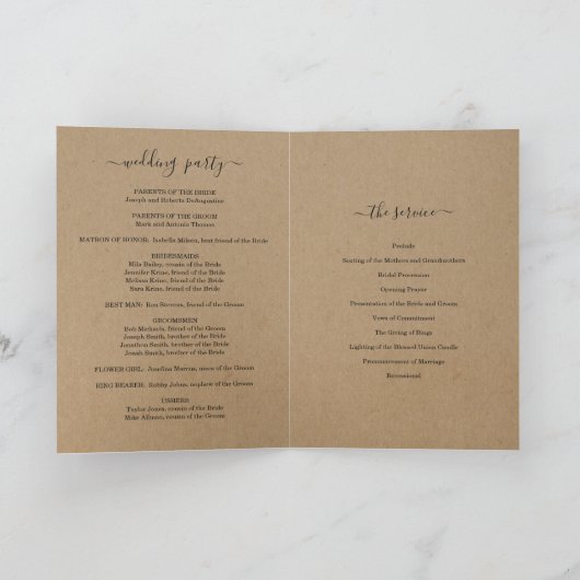 Programme Funny Brews and I dos Brewery Wedding Program (Intérieur)