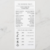 Programme [GAZELLE] Élégant Mariage monochrome noir et blanc (Dos)