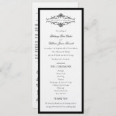 Programme [GAZELLE] Élégant Mariage monochrome noir et blanc (Devant / Derrière)