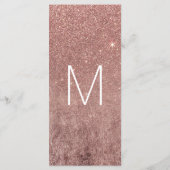 Programme Girly Modern Rose Gold Parties scintillant Program (Dos)