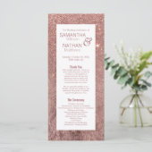 Programme Girly Modern Rose Gold Parties scintillant Program (Debout devant)