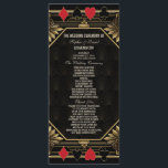 Programme Glam Royal Gold Black Casino Mariage de poker<br><div class="desc">Unique Casino Royale et Great Gatsby conception de carte à thème. Il est décoré dans un style art déco vintage, dans un cadre hollywoodien des années 1920, jouant à des costumes de cartes sur un arrière - plan motif Art déco noir doré. Utilisez l'outil Personnaliser pour ajouter vos informations. Pour...</div>