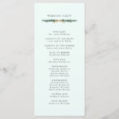 Programme Gold Bow & Green Garland Wedding Ceremony Mint (Dos)